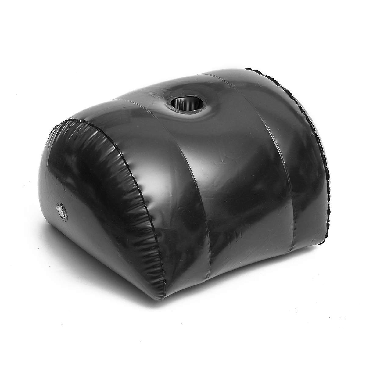 Outdoor Furniture Black - Black semi-circular inflatable pillow, outdoor travel