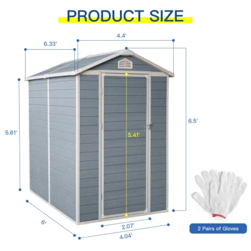 6x4ft Resin Outdoor Storage Sh - Outdoor Furniture Store recension och pris