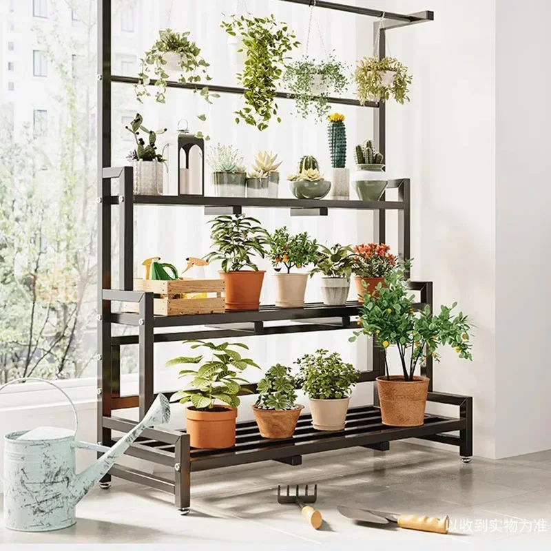 Tiered Display Plant Rack Shel - Outdoor Furniture Black recension och pris
