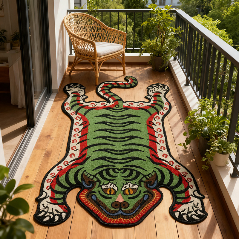 VIKAMA Tiger Pattern Rug Non-s - Outdoor Furniture For Cafe recension och pris