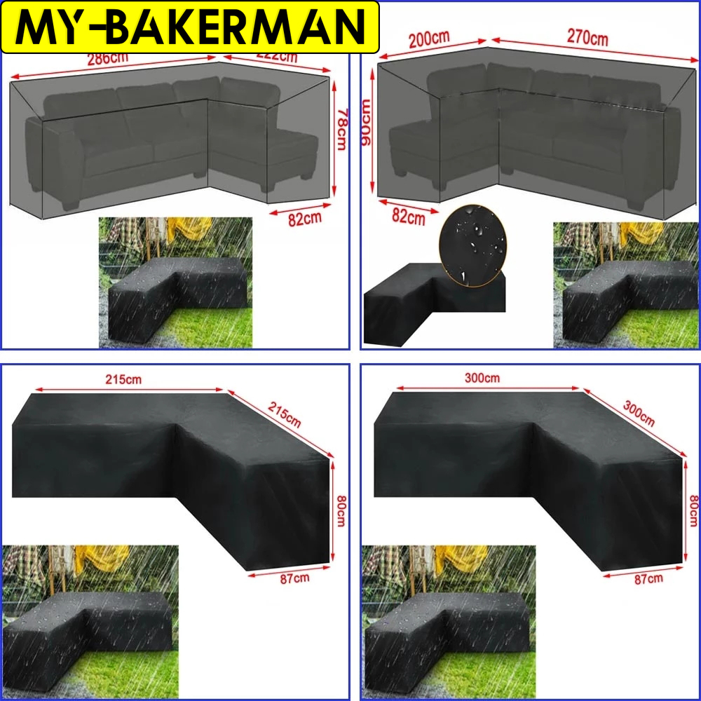 L Shape Furniture Waterproof   - Outdoor Furniture Black recension och pris