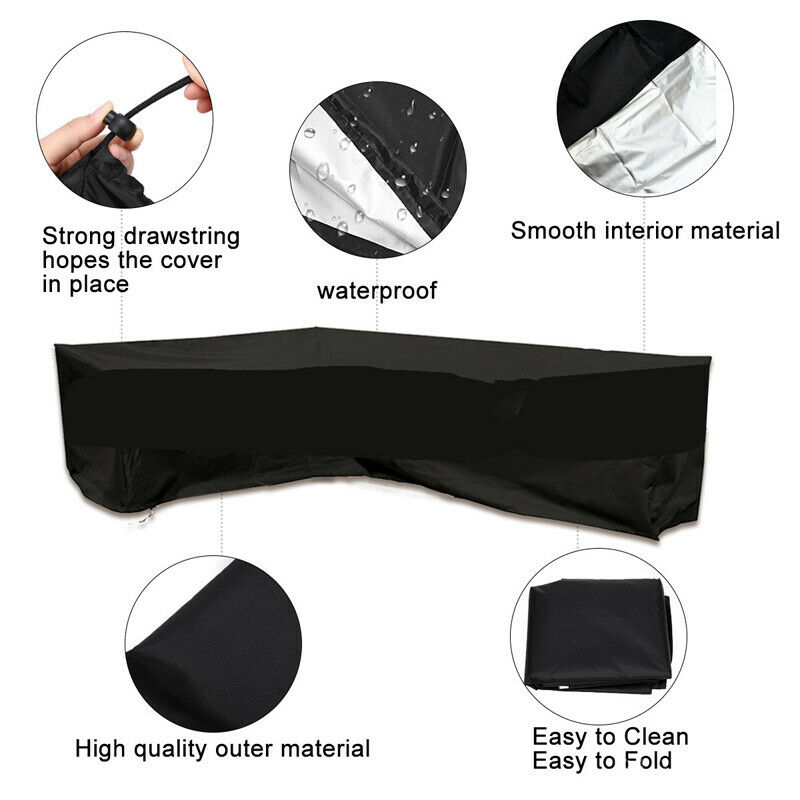 L Shape Furniture Waterproof   - Outdoor Furniture Black recension och pris