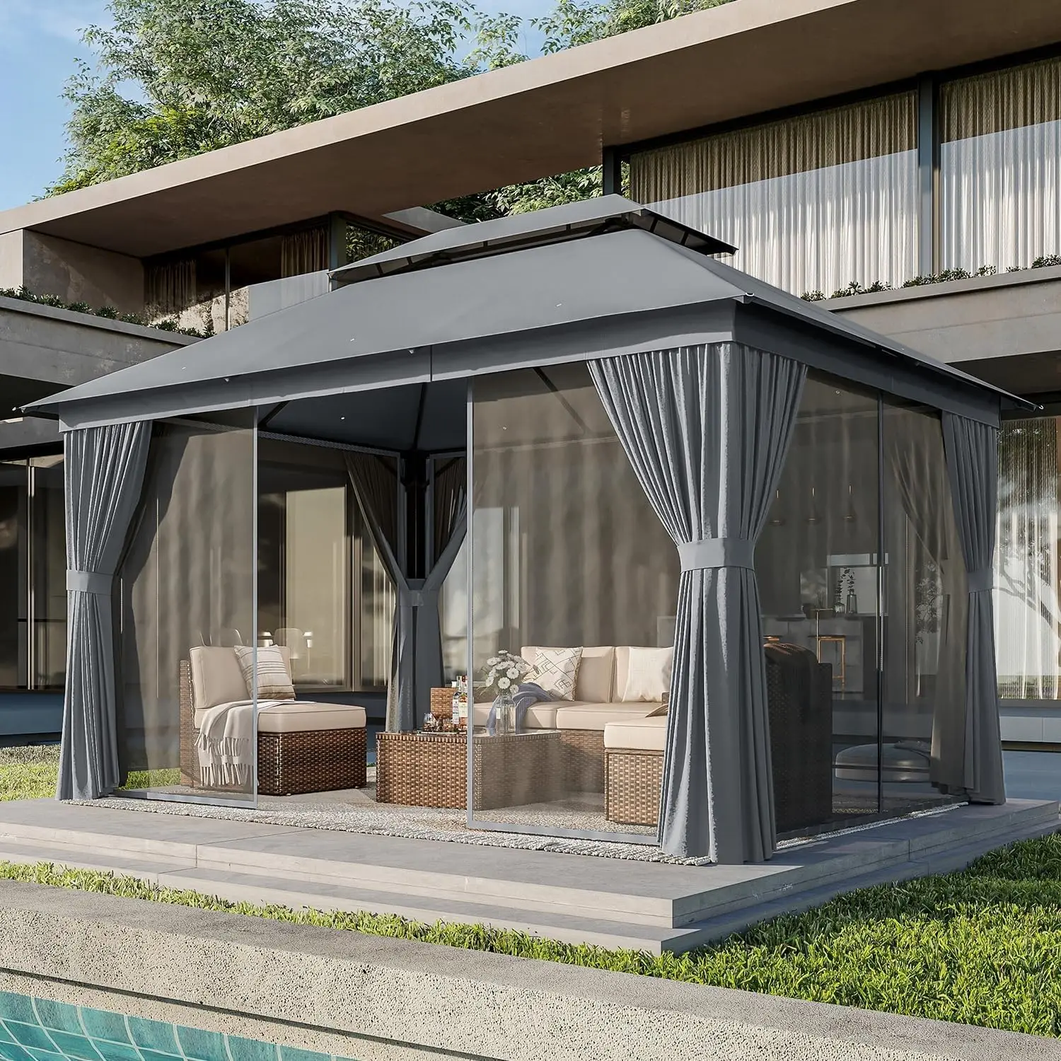 Outdoor Gazebo for Patio 10x12 - Outdoor Furniture Gazebo recension och pris