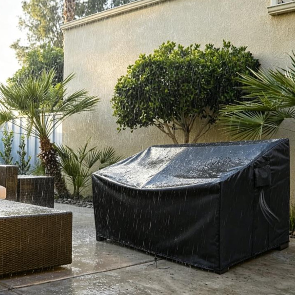 Heavy-Duty Patio Sofa Cover Wa - Outdoor Furniture Black recension och pris