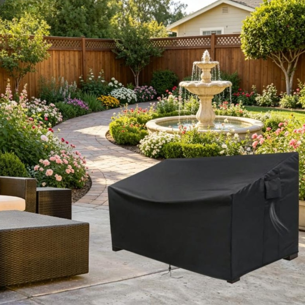 Heavy-Duty Patio Sofa Cover Wa - Outdoor Furniture Black recension och pris