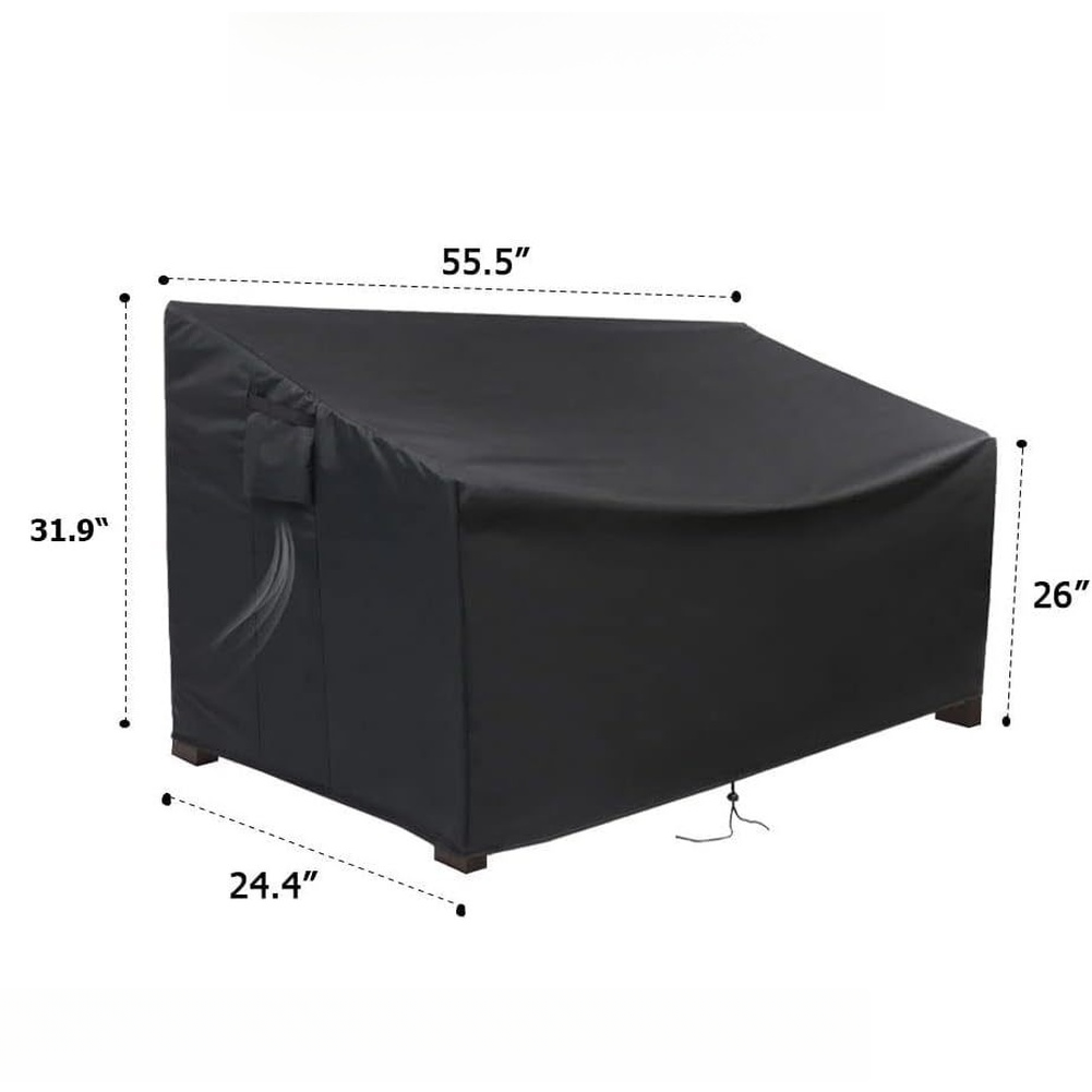 Heavy-Duty Patio Sofa Cover Wa - Outdoor Furniture Black recension och pris