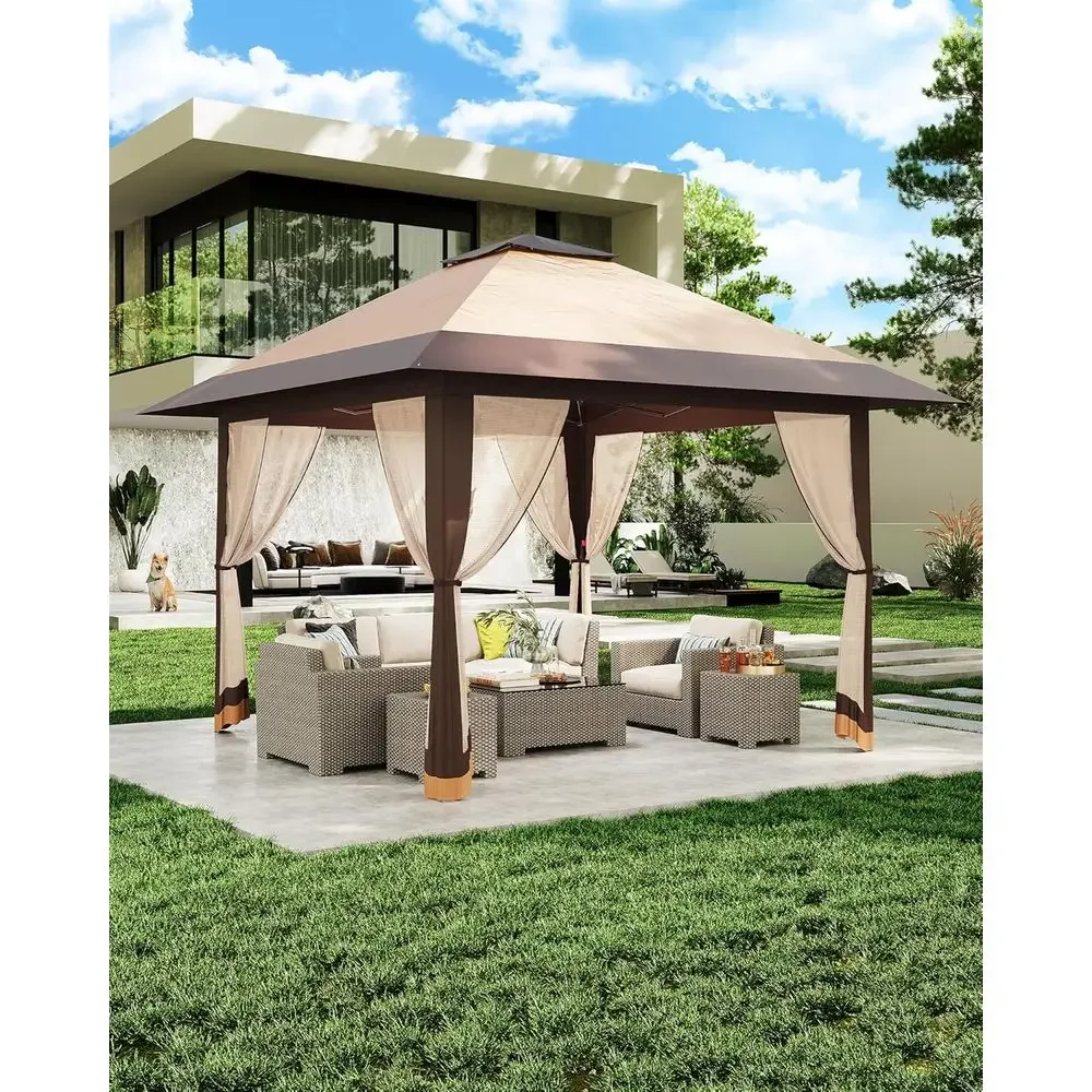 13x13 Outdoor Gazebo with Mesh - Outdoor Furniture Gazebo recension och pris