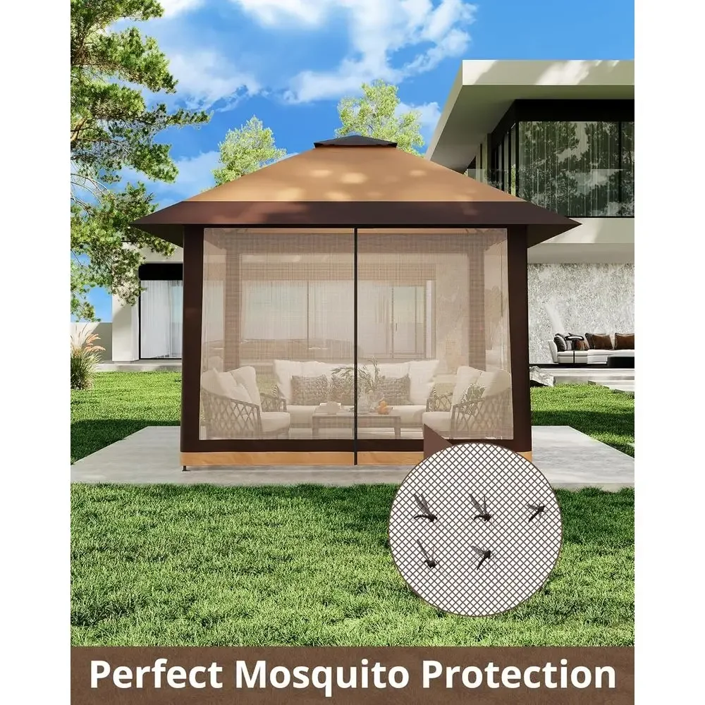 13x13 Outdoor Gazebo with Mesh - Outdoor Furniture Gazebo recension och pris