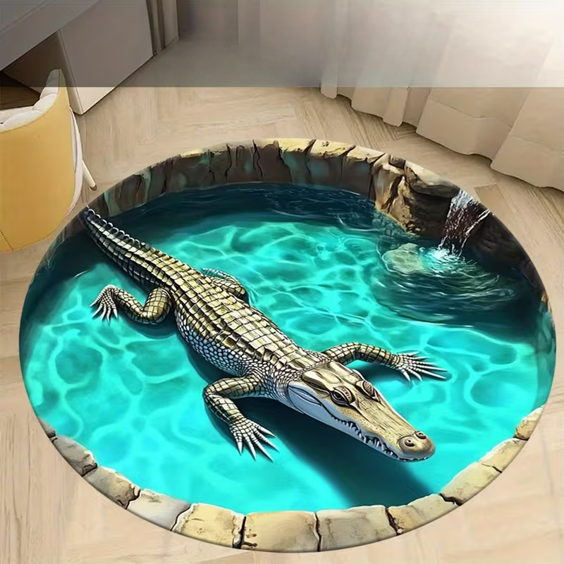 3D Realistic Crocodile Pool Ro - Outdoor Furniture For Cafe recension och pris