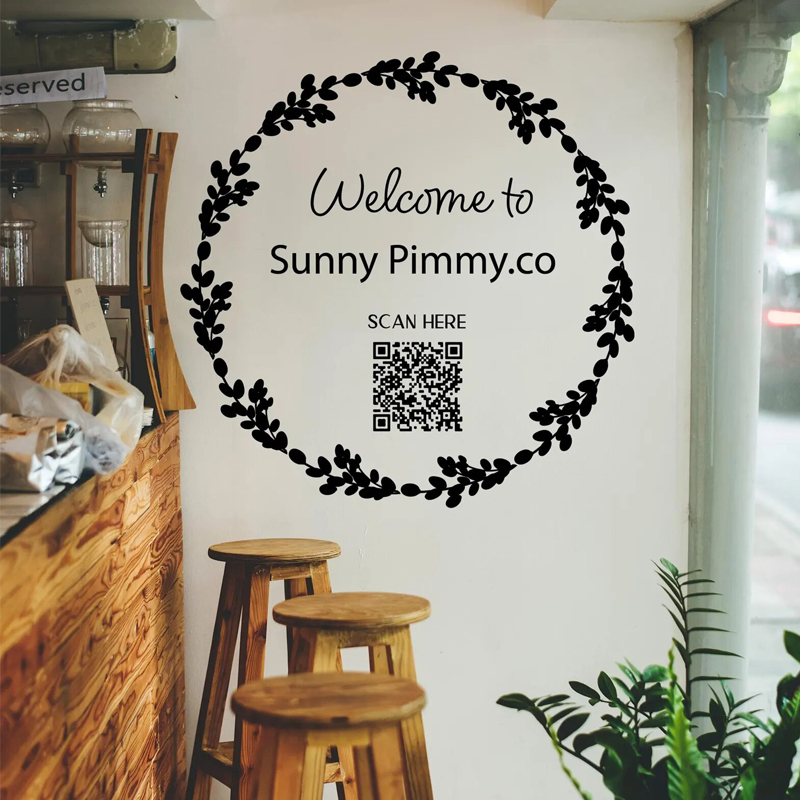 Leaf wreath decal for front st - Outdoor Furniture Store recension och pris