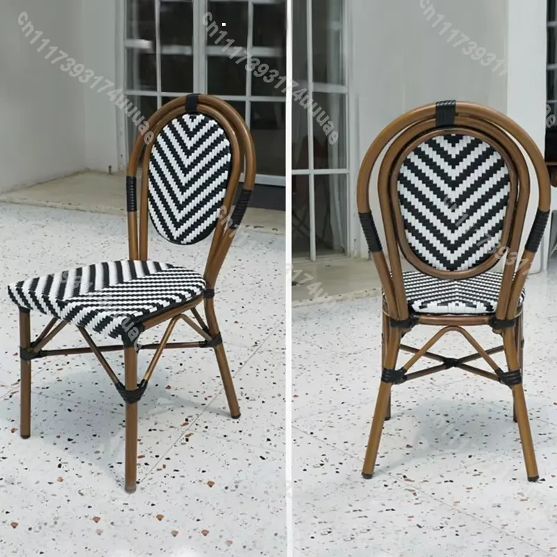 Stackable Rattan Chair French  - Outdoor Furniture For Cafe recension och pris