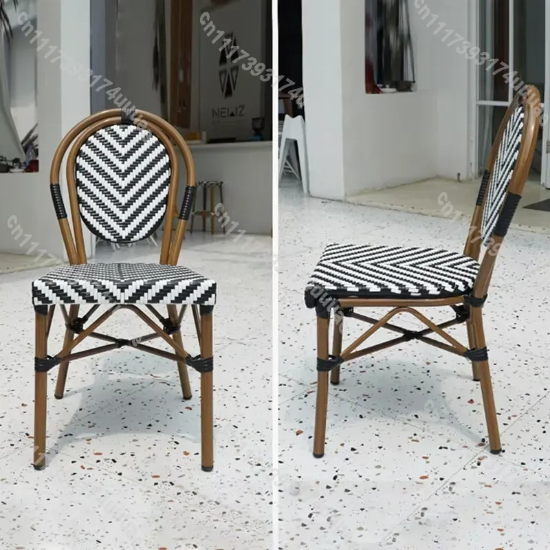 Stackable Rattan Chair French  - Outdoor Furniture For Cafe recension och pris
