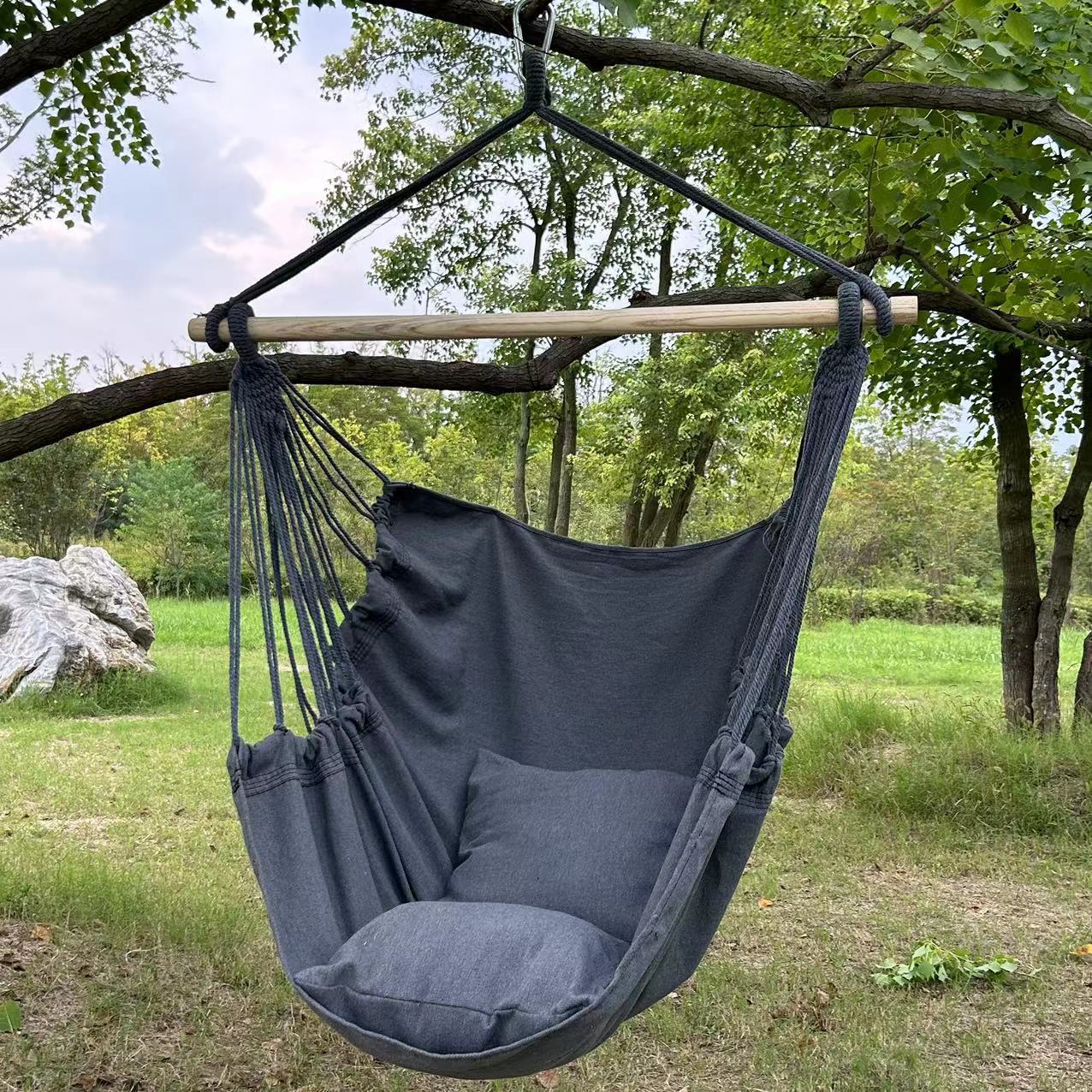 1pc Leisure Fabric Hammock Cha - Outdoor Furniture For Cafe recension och pris
