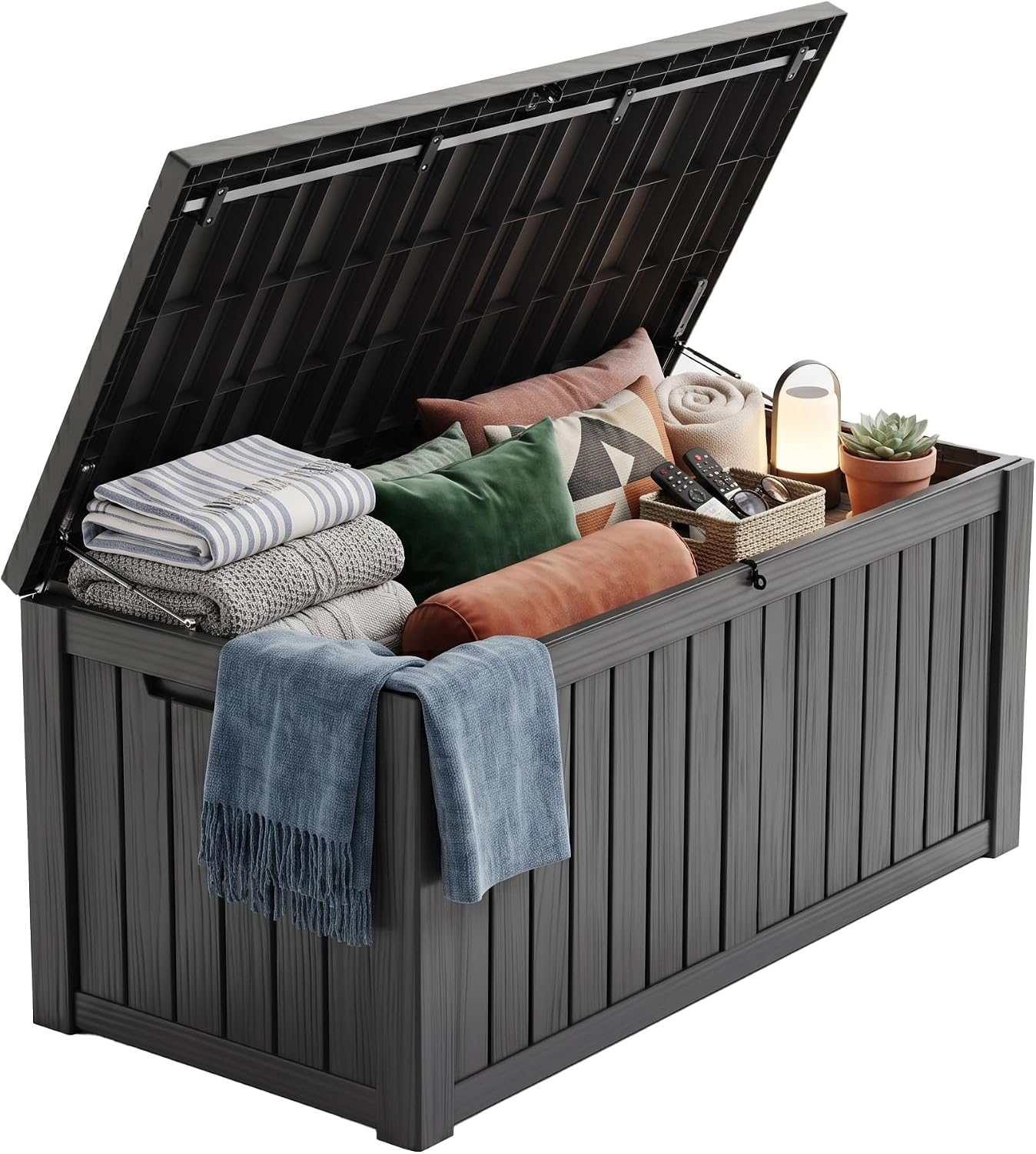 200 Gallon Lockable Resin Deck - Outdoor Furniture Black recension och pris