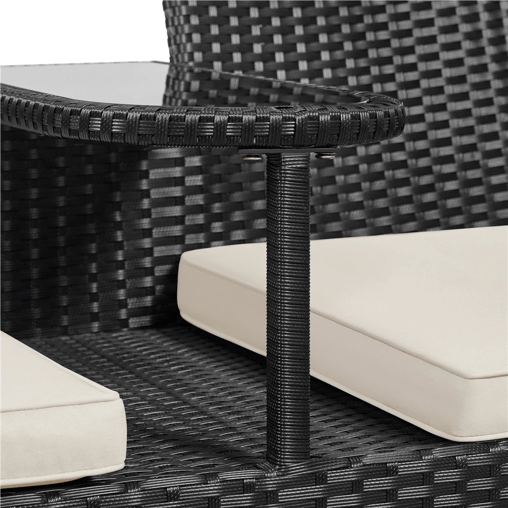 Premium Outdoor Double Chair 2 - Outdoor Furniture Black recension och pris