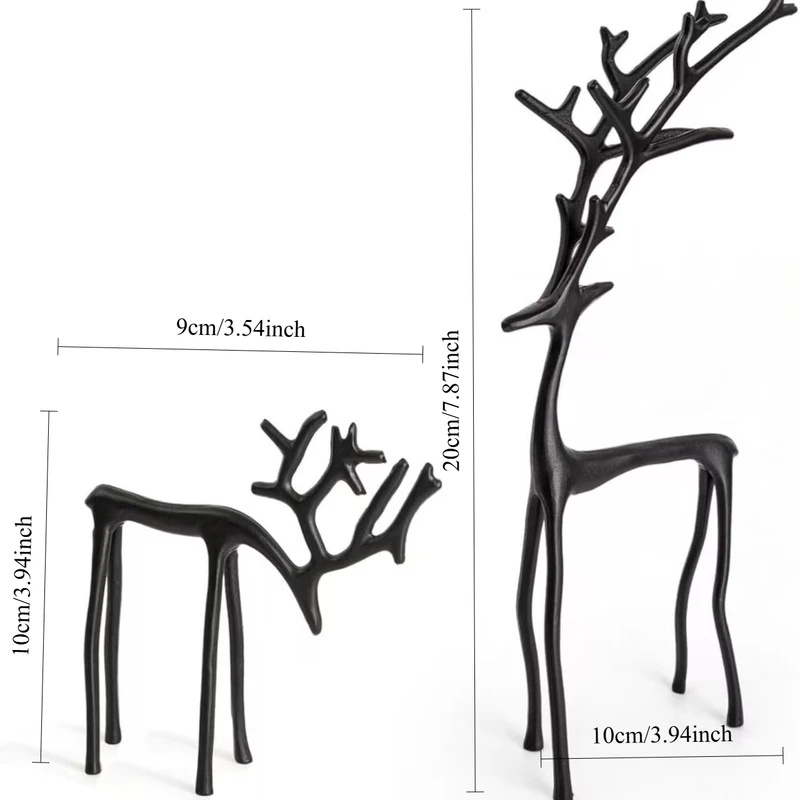 1pc Alloy Christmas Black Rein - Outdoor Furniture Black recension och pris