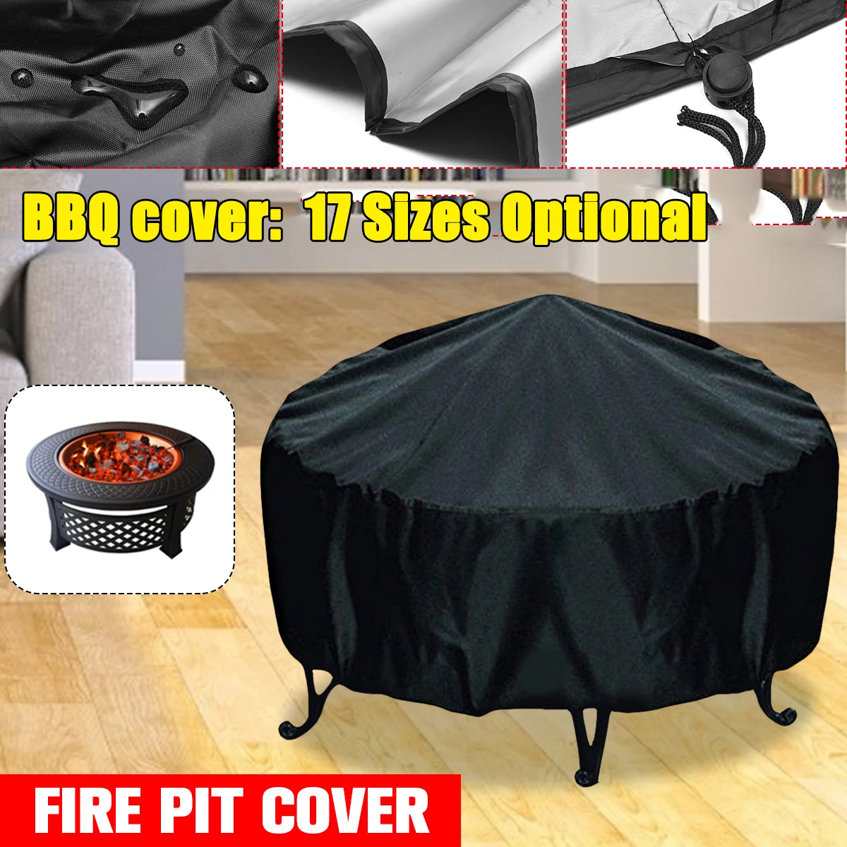 Waterproof Patio Fire Pit Cove - Outdoor Furniture Black recension och pris